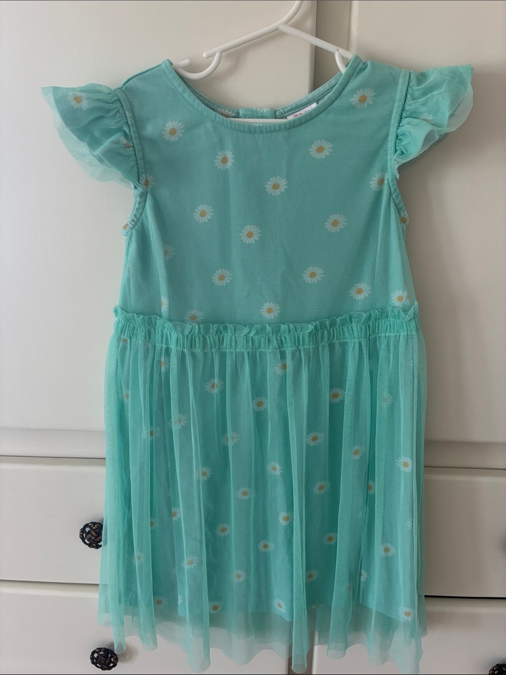 Hanna Andersson Mint Green Daisy Tulle Dress